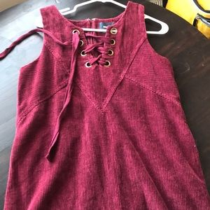 Maeve Red Corduroy Dress